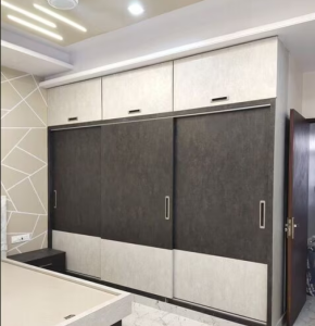 Modern bedroom wardrobe design by interior designers in Chennai