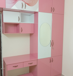 Luxury master bedroom wardrobe designed by interior designers in Chennai