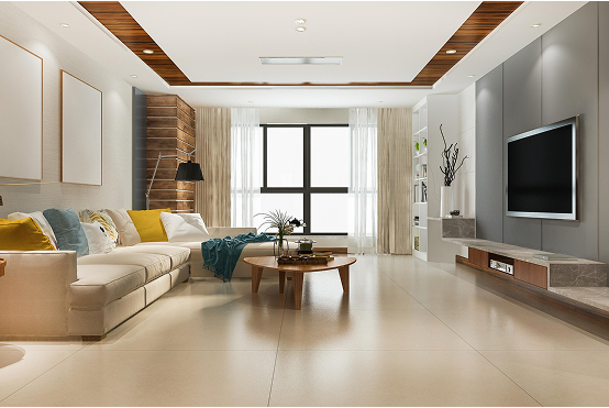 Modern living room design by interior designers in Adyar